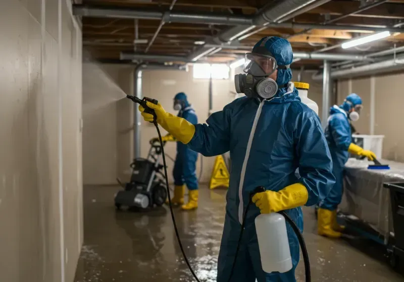 Basement Sanitization and Antimicrobial Treatment process in Escambia County, AL