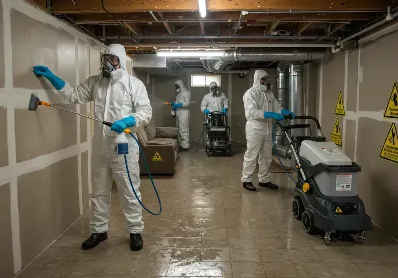 Basement Moisture Removal and Structural Drying process in Escambia County, AL